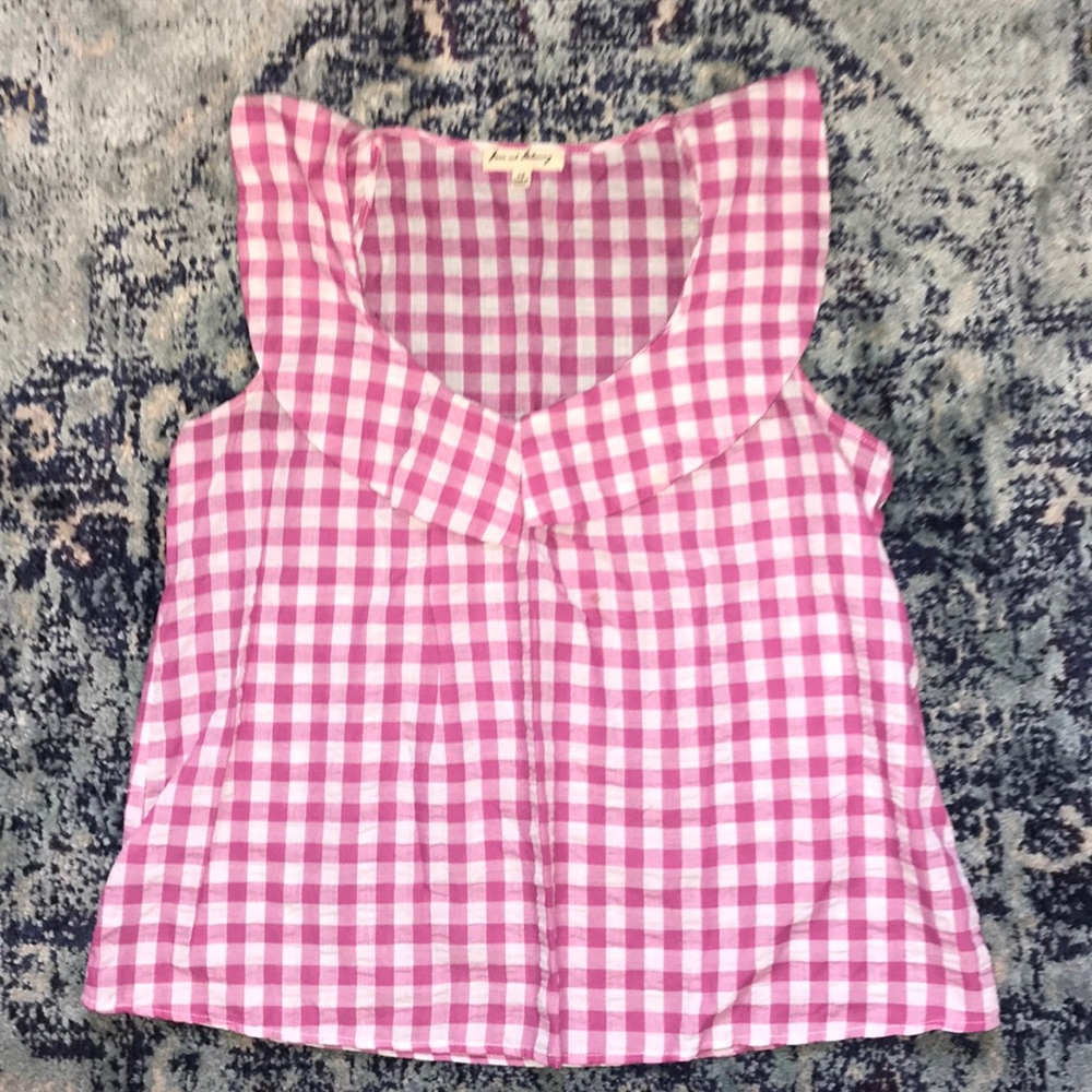 Pink and White Gingham Shirt